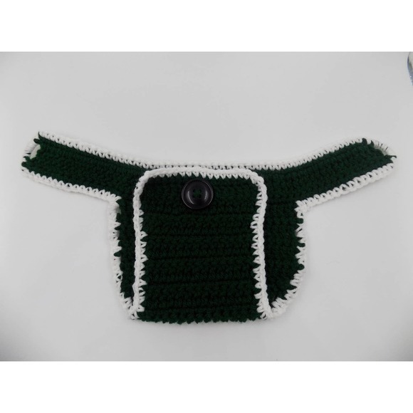 Santa Hat, Crochet Hat and Diaper Cover Set - Picture 8 of 10